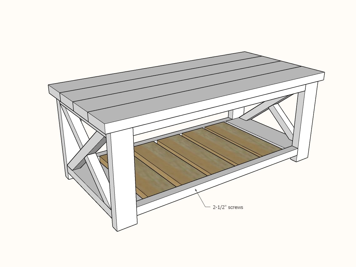 Farmhouse Coffee Table [Beginner/Under 40] Ana White